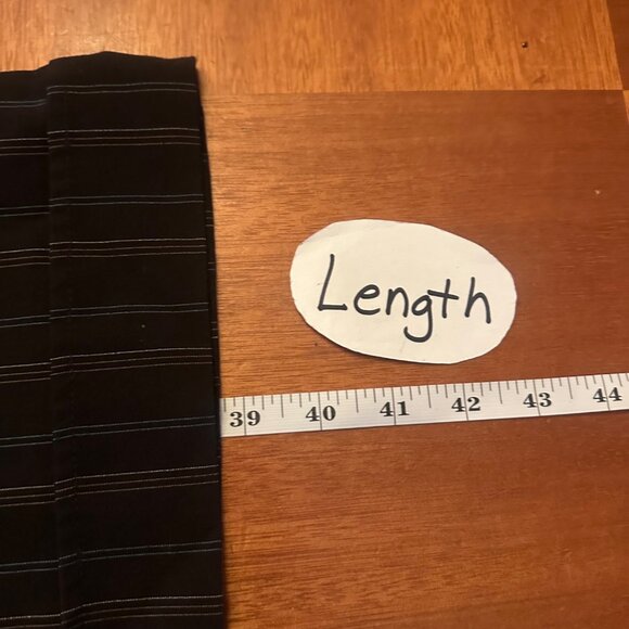 Vintage IZ Beyer Brown Pinstripe Wide-Leg Pants Buttoned Back Pockets Belt loops - Picture 6 of 7